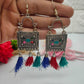 LC Jewelz Oxidized Earrings with Colorful Tassels