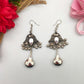Oxidized Silver-Tone Teardrop Earrings