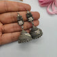 Oxidized Silver Jhumka Earrings - Perfect Gift for Her!