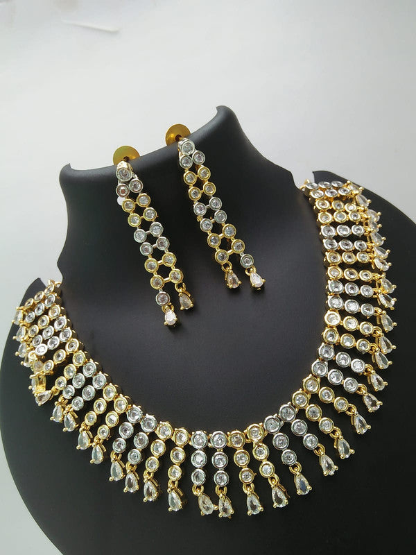 American Diamond Jewellery Set With Earrings.