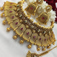 Artificial Gold Plated Wedding Brass Choker Necklace Set For Women
