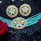 Meenakari & Beads Choker Necklace Set with Earrings