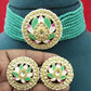 Meenakari & Beads Choker Necklace Set with Earrings