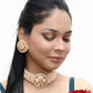 Meenakari & Beads Choker Necklace Set with Earrings