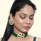 Meenakari & Beads Choker Necklace Set with Earrings