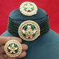 Meenakari & Beads Choker Necklace Set with Earrings