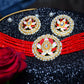 Meenakari & Beads Choker Necklace Set with Earrings