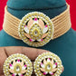 Meenakari & Beads Choker Necklace Set with Earrings