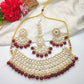 Kundan Beads Gold Plated Choker Necklace Set with Earrings and Maangtikka.