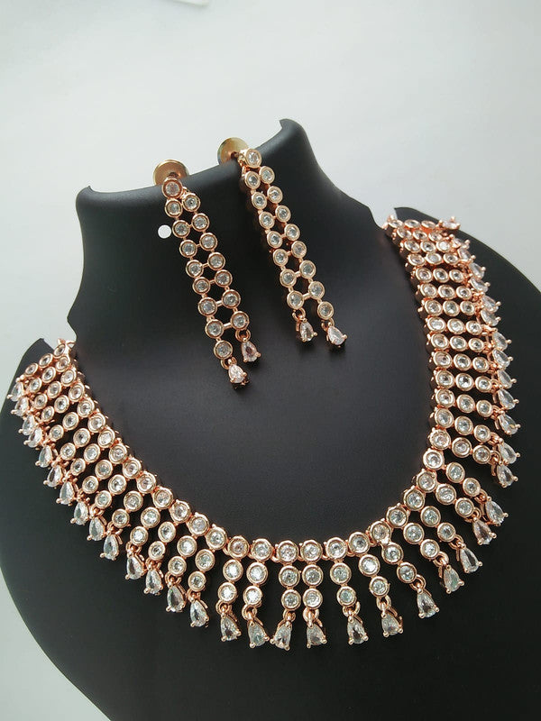 American Diamond Jewellery Set With Earrings.