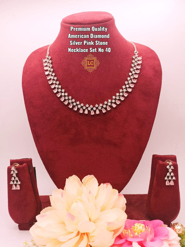 American Diamond Jewellery Set With Earrings.
