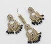 Chandbali Tika Set- Black